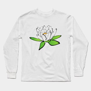 Lotus Flower Design Long Sleeve T-Shirt